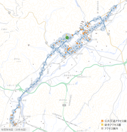 交通・生活圏分析の実績イメージ